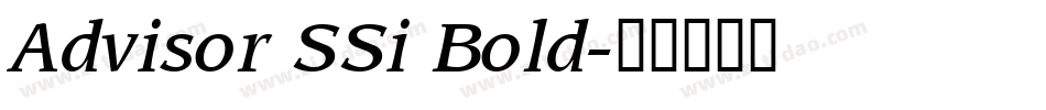 Advisor SSi Bold字体转换